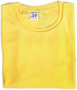吸濕排汗素面T恤-黃色
