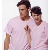 短袖圓領棉質T恤-粉紅色