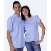抗菌吸濕排汗短袖POLO衫-水藍色(中性版)