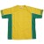 吸濕排汗剪接滾邊短袖T恤-黃色x綠色